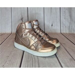 Rare Nike Son Of Force 2015 Mid Women’s Size 8.5 Sneakers Athletic Bronze Gold